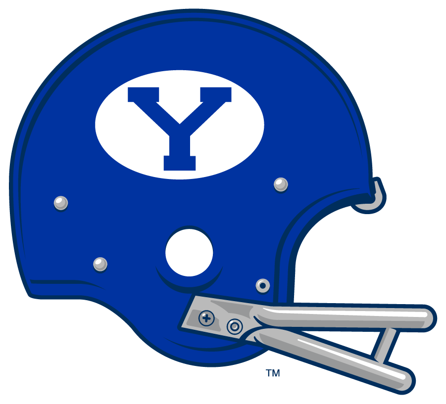 Brigham Young Cougars 1966-1968 Helmet Logo iron on transfers for clothing